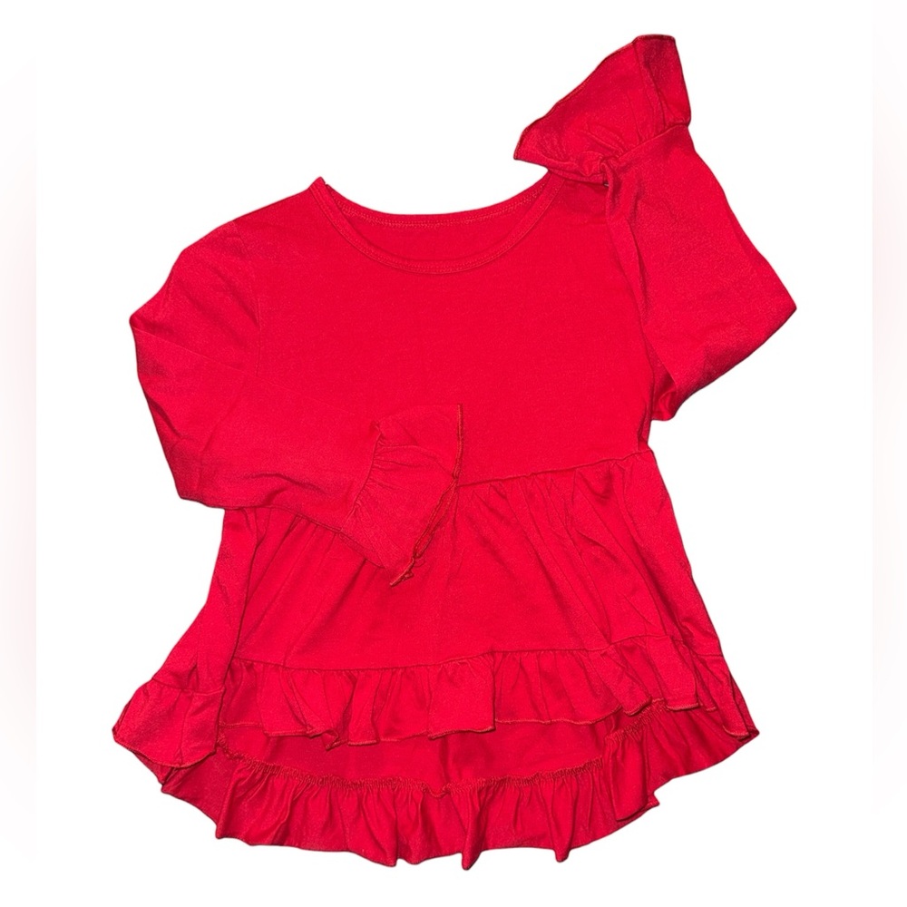 Red Ruffled Kids Top
